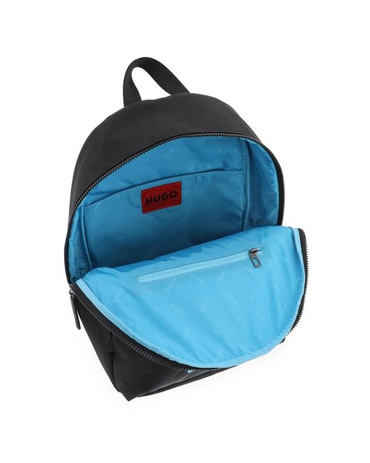 HUGO Black Recycled Nylon Backpack In for men