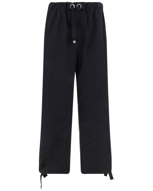 Versace Blue Cotton Trouser With Back Embroidered Logo for men