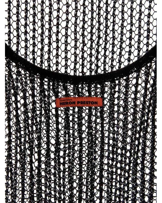 Heron Preston Gray 'net Knit' Dress