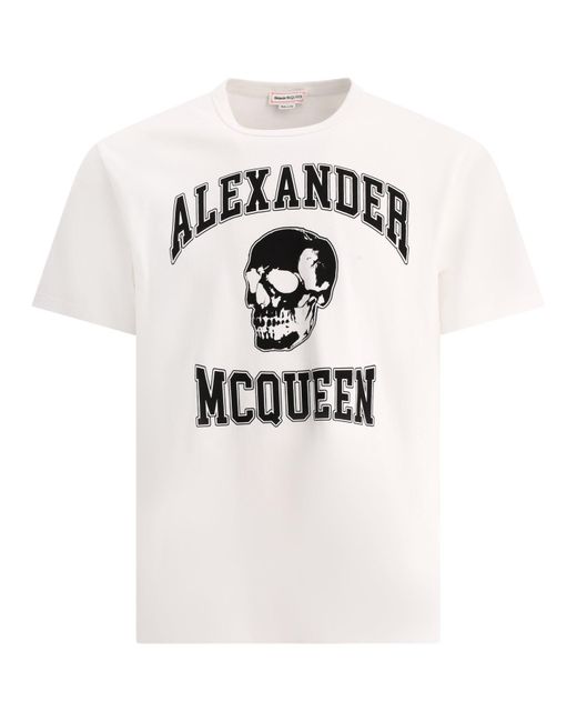 Alexander McQueen White "skull" T-shirt for men