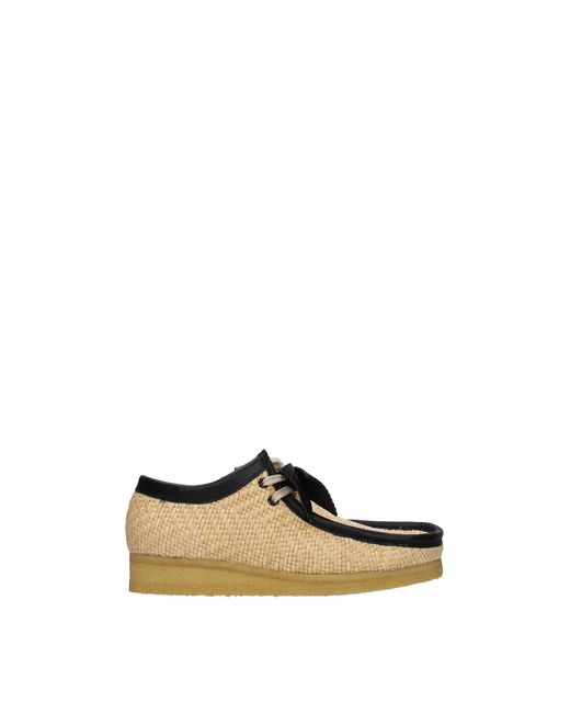 Clarks Metallic Lace Up And Monkstrap Wallabee Raffia Natural for men
