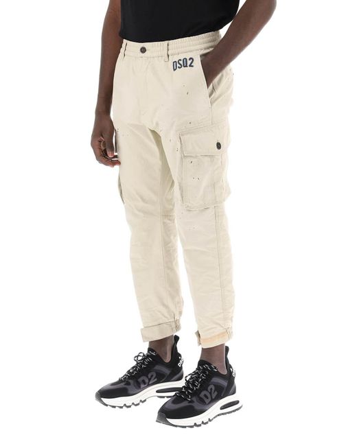 DSquared² Cyprus Cargo Shorts in Natural for Men | Lyst