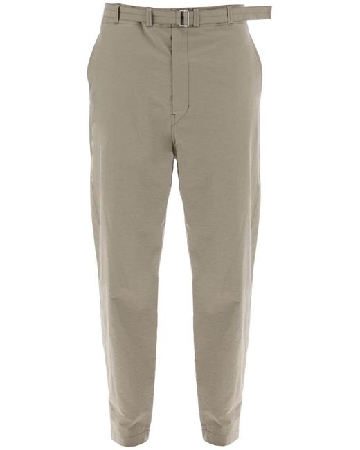 Lemaire Natural Carrot Fluid Crepe Cotton Trousers In for men