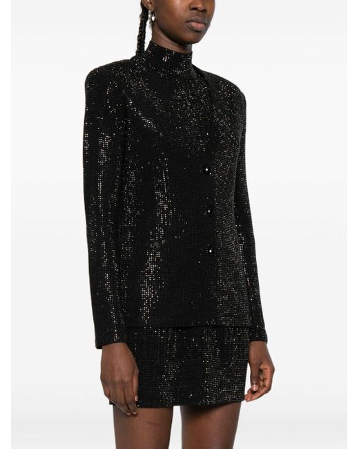 Emporio Armani Black Wool Blend Single-Breasted Jacket