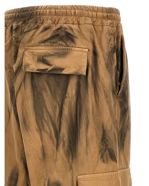 Dirty-Effect Cargo Pantaloni Beige di MSGM in Natural da Uomo
