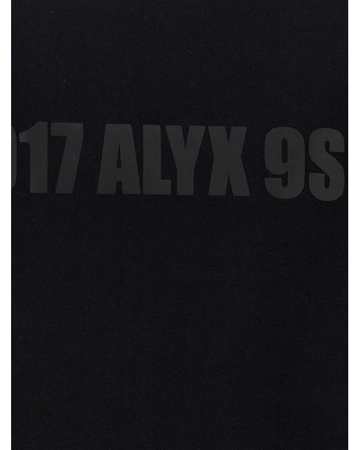 1017 ALYX 9SM Black Logo Print Hoodie Sweatshirt