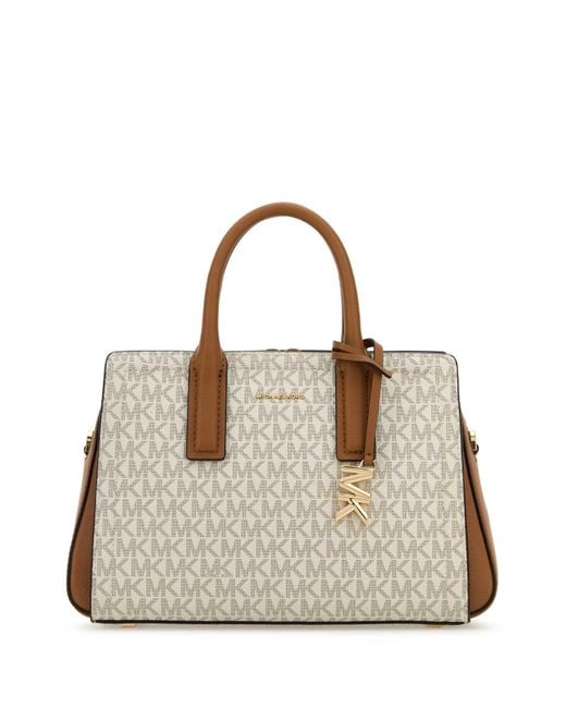 Michael Kors Natural Printed Canvas Small Laila Handbag