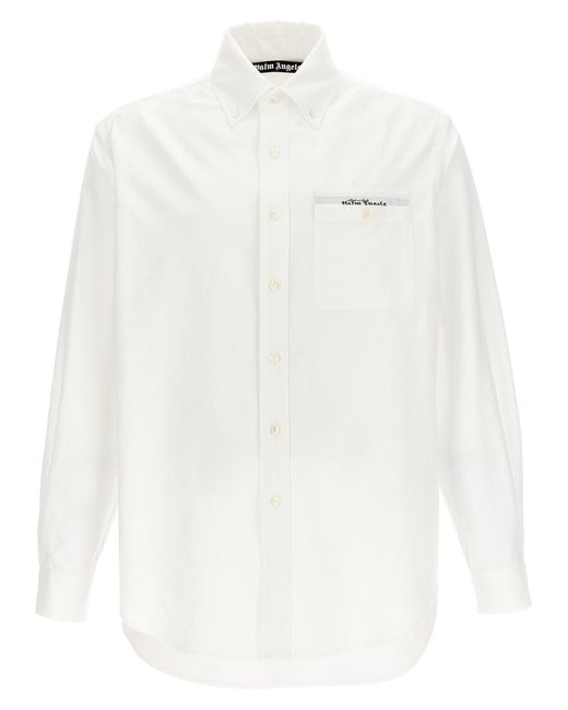 Palm Angels White Sartorial Tape Shirt Shirt, Blouse for men