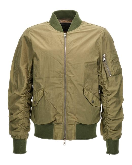 Giorgio Brato Green Nylon Bomber Jacket Casual Jackets, Parka for men