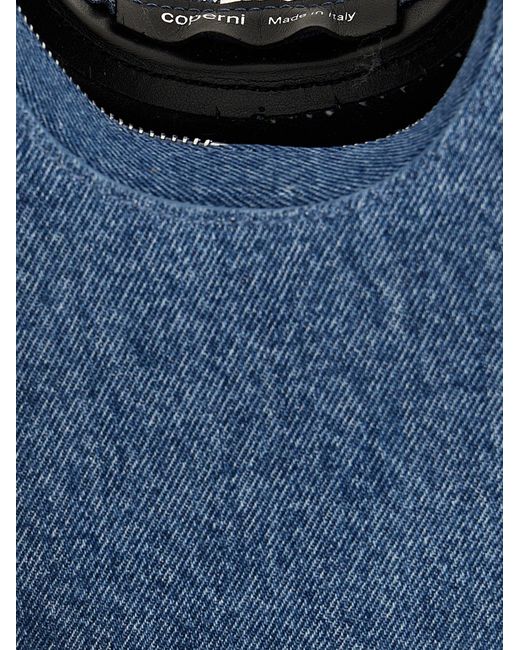 Mini Swipe Bag Borse A Mano Blu di Coperni in Blue
