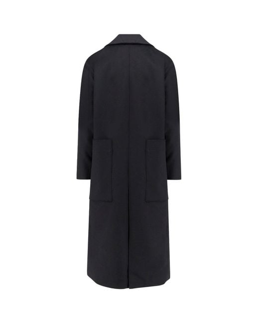 Paltò Black Giada Double-Breasted Coat