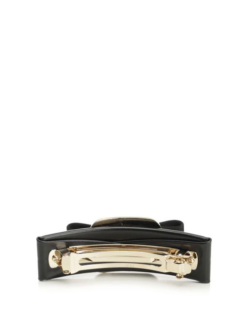 Ferragamo White Hair Clip Accessori Per Capelli