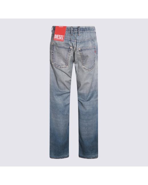 DIESEL Blue Cotton Denim Jeans for men