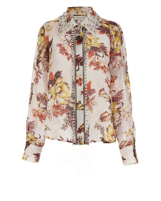 Zimmermann Multicolor Matchmaker Tropical Shirt, Blouse