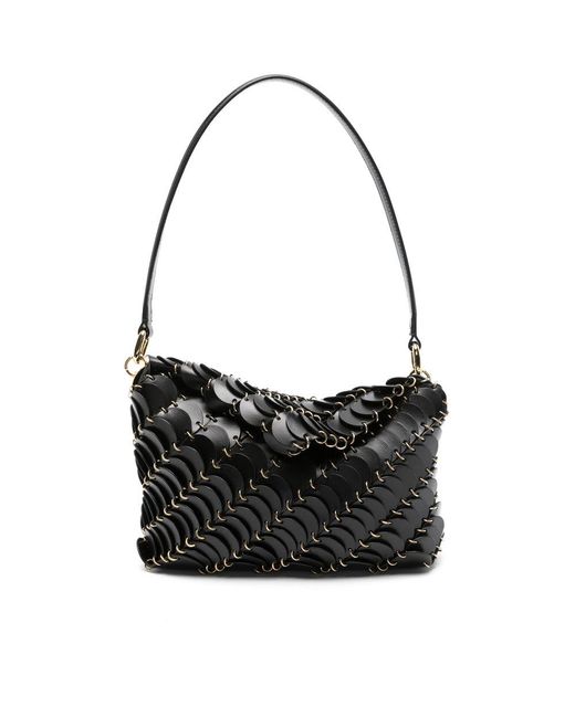 Rabanne Black Leather Shoulder Bags