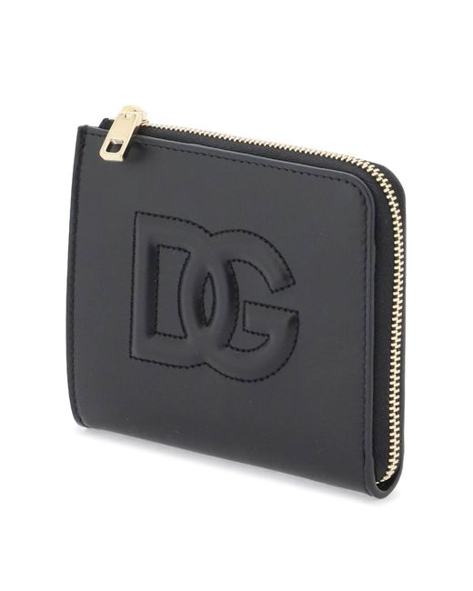 Dolce & Gabbana Black Dg Logo Wallet