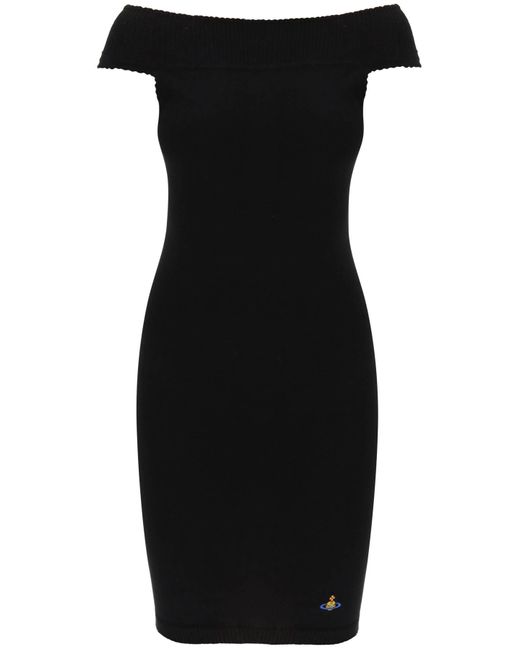 Vivienne Westwood Black Valentina Off-shoulder Minidress