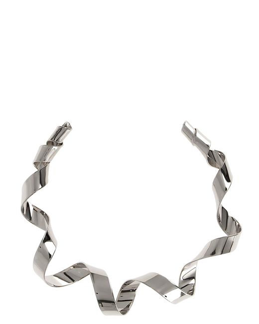 Dries Van Noten Metallic 'Swirl' Necklace