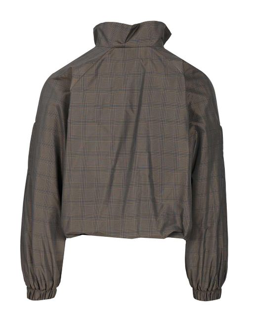 Balenciaga Gray Prince Of Wales Windbreaker Jackets Grey for men