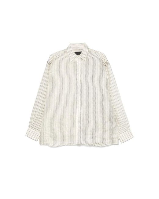 Camicie Lino-Uomo di FEDERICO CINA in White da Uomo