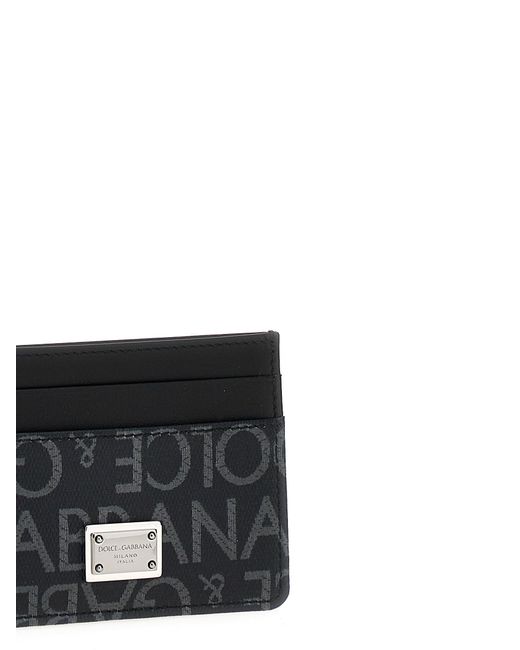 Jacquard Logo Cardholder Portafogli Multicolor di Dolce & Gabbana in Black da Uomo