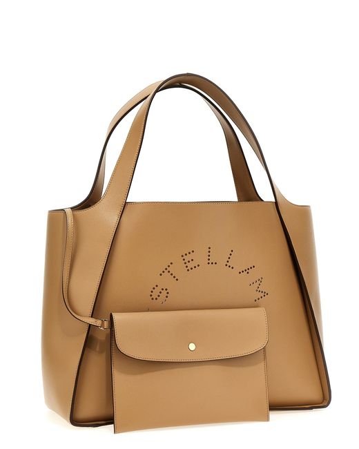 The Logo Bag Tote Beige di Stella McCartney in Natural