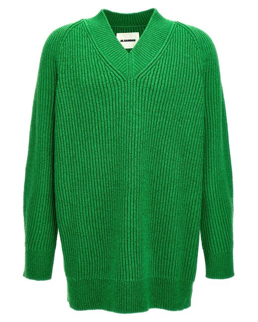 Oversized Sweater Maglioni Verde di Jil Sander in Green da Uomo
