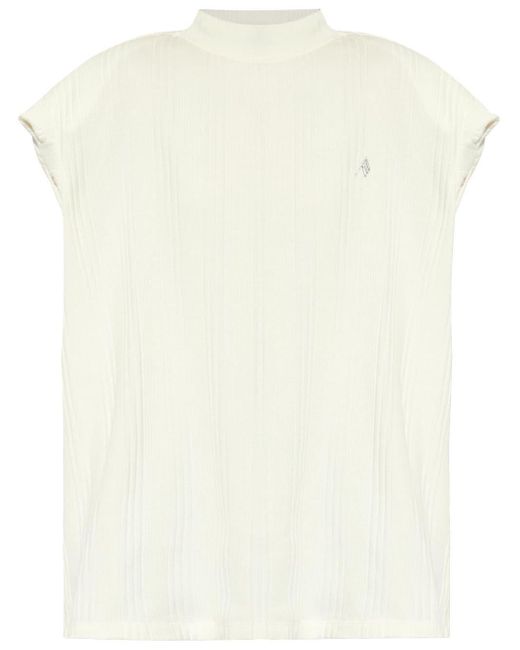 The Attico Natural Logo Cotton T-Shirt