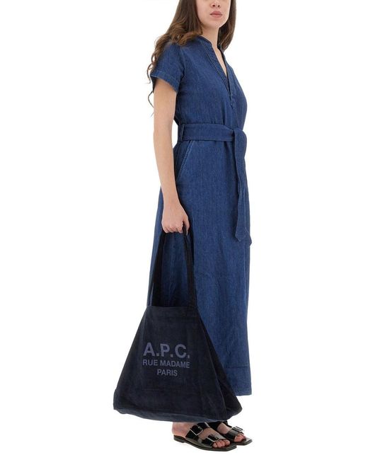 A.P.C. Blue Annelie" Dress