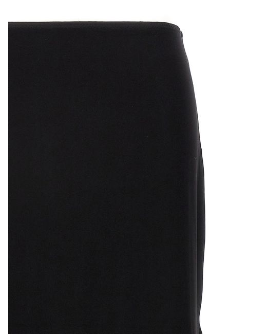Norma Kamali Black Long Skirt Wide Slit Skirts