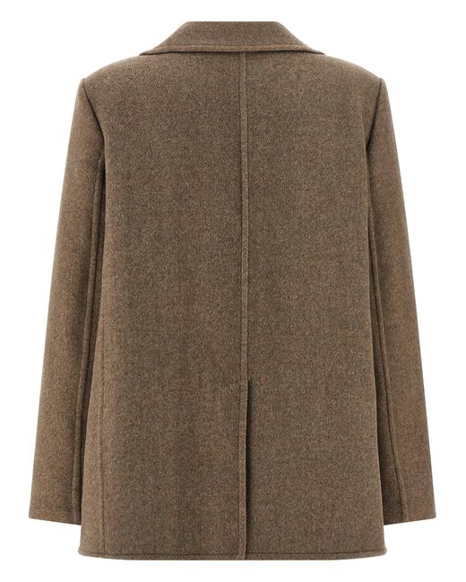 Tory Burch Green Wool Coat Coats And Trench Coats