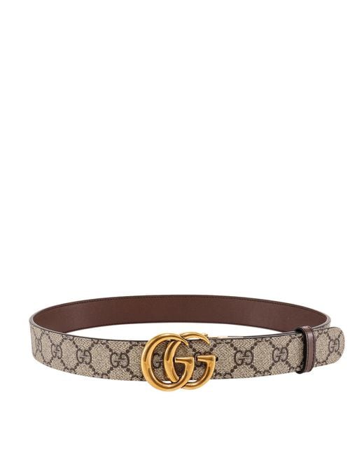 Gucci Natural GG Supreme Fabric Belt
