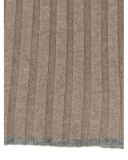 Brunello Cucinelli Natural Cashmere Scarf for men