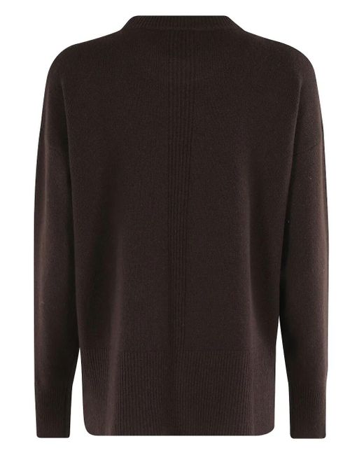 Roberto Collina Black Wool And Cashmere Crewneck Sweater