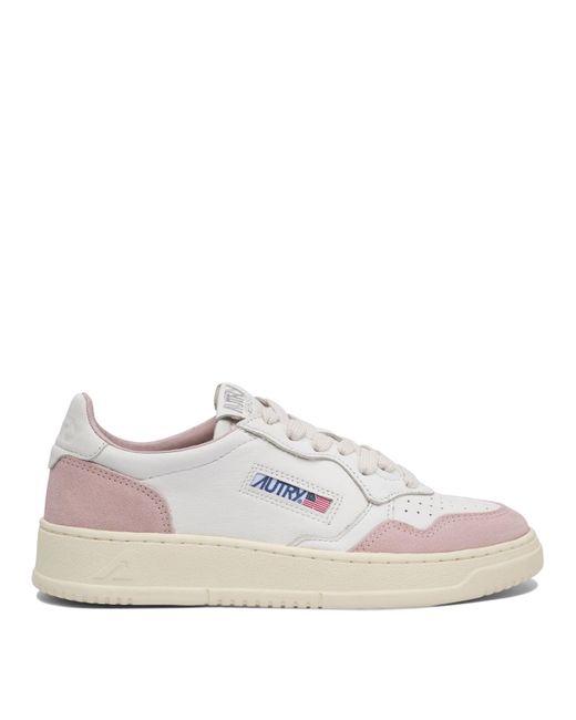 Autry White 'Medalist Low' Sneakers