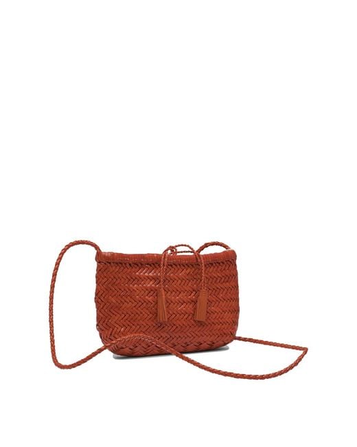 Minsu Bag Mini Basket 22 X12 X5 Cm di Dragon Diffusion in Red