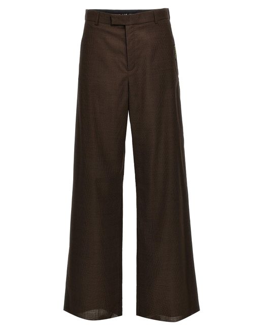 Martine Rose Brown Houndstooth Trousers for men