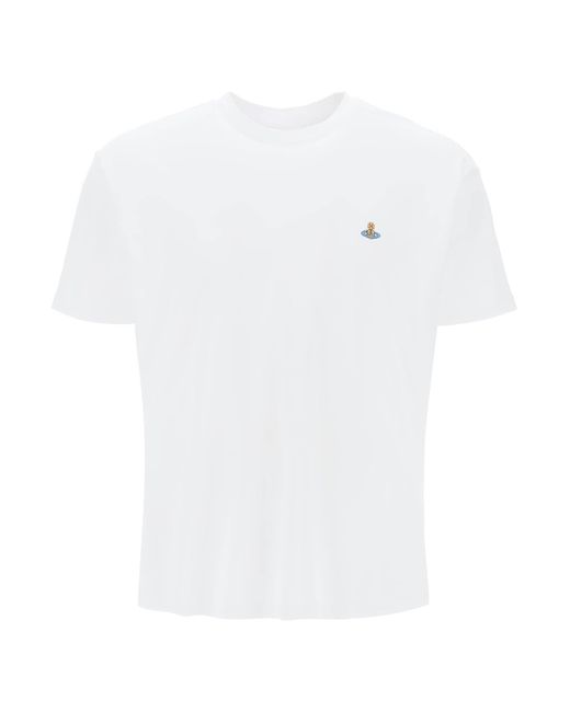Vivienne Westwood White Spray Orb Classic T Shirt for men