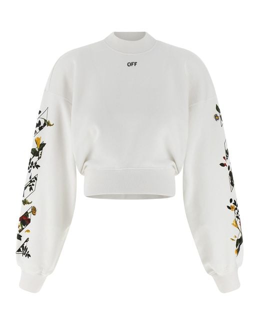Off-White c/o Virgil Abloh Flowers Arrow Sweatshirt White