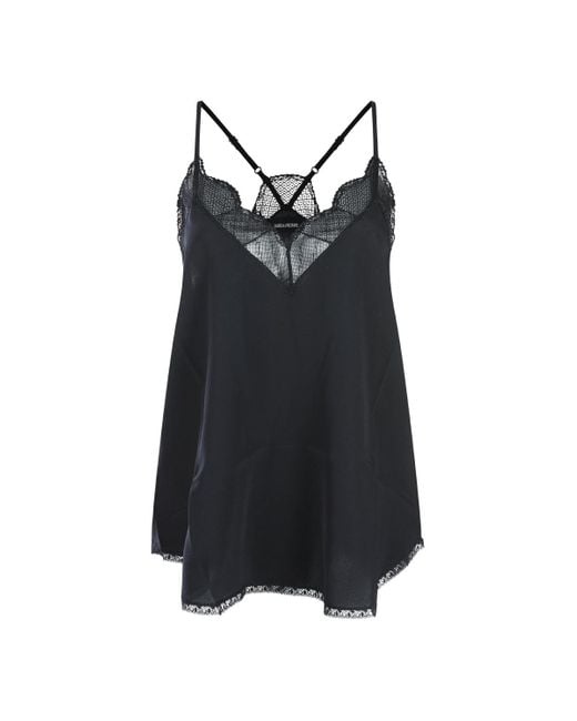 Zadig & Voltaire Black Silk Top