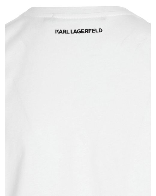 T-shirt 'Ikonik 2.0' di Karl Lagerfeld in White