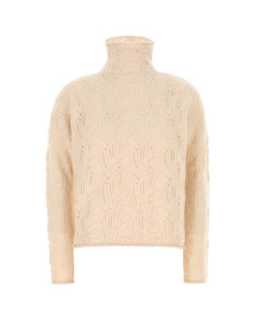 MM STUDIO Natural Light Wool Blend Scacco Sweater