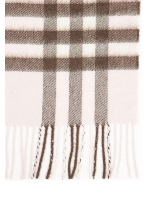 Burberry Natural Check Cashmere Scarf Scarves And Foulards Rose