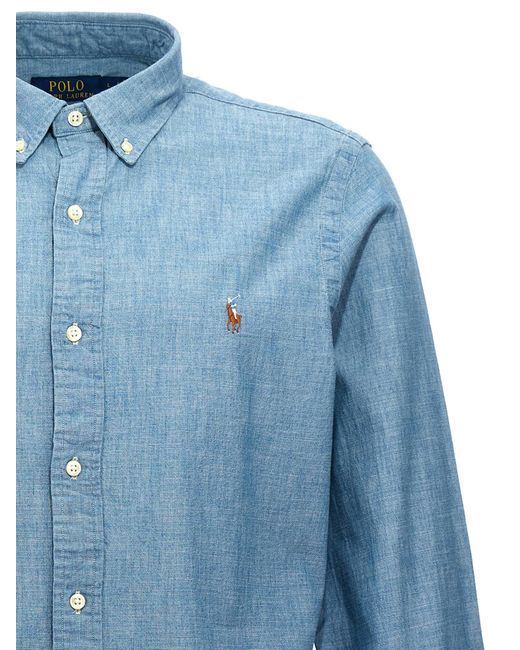 Sport Camicie Celeste di Polo Ralph Lauren in Blue da Uomo