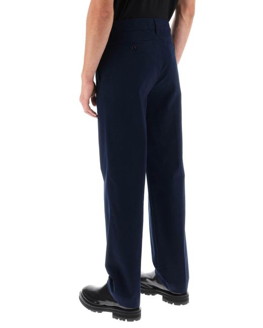 AMI Blue Cotton Chino Pants for men
