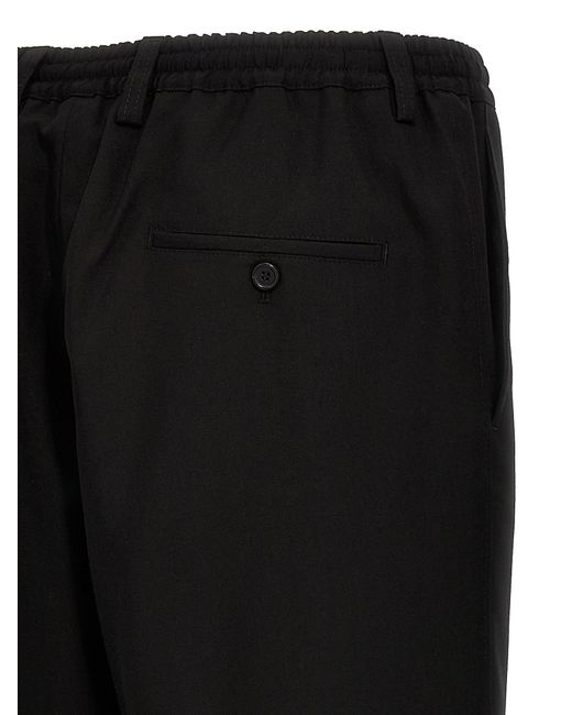 Tropical Wool Crop Pantaloni Nero di Marni in Black da Uomo
