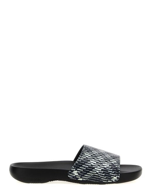 Burberry White 'Dive Check' Sandals for men