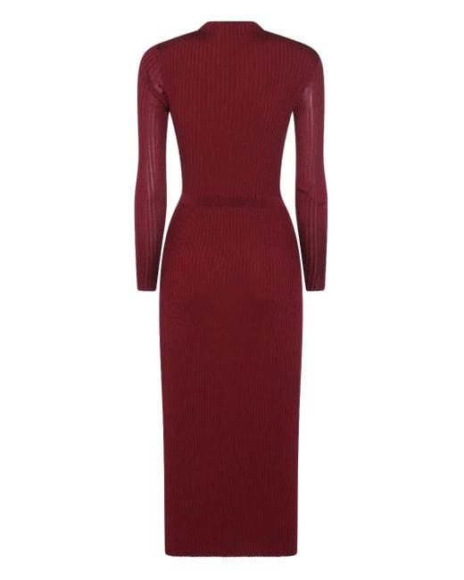 ワンピース Self Portrait Viscose Midi Dress Self-Portrait Viscose Midi Dress in Red | Lyst Canada