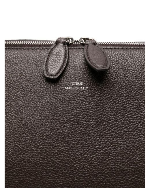 Totême  Black Day Leather Tote Bag