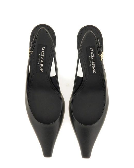 Slingback With Logo-Donna di Dolce & Gabbana in White